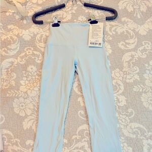 Lulu NWT Align HR Pant 25”; Size 0; Light blue